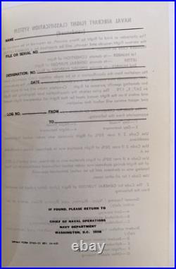 New Vintage U. S. Navy Aviators Flight Log Book Unused Excellent Condition