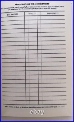 New Vintage U. S. Navy Aviators Flight Log Book Unused Excellent Condition