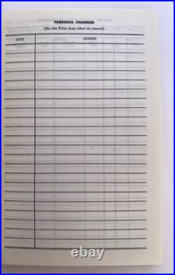 New Vintage U. S. Navy Aviators Flight Log Book Unused Excellent Condition
