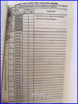 New Vintage U. S. Navy Aviators Flight Log Book Unused Excellent Condition