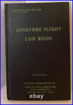 New Vintage U. S. Navy Aviators Flight Log Book Unused Excellent Condition