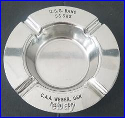 Nice Ca 1962 USN Submarine Ashtray from USS Bang SS 385 Named to RMCM Carl Weber