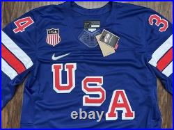 Nike Team USA Auston Matthews Blue Hockey Jersey 100% Authentic NWT