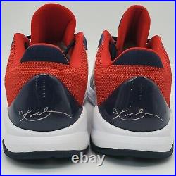 Nike Zoom Kobe V 5 USA Olympic White Red Blue Navy 2010 386429-103 Sz 10.5 KB