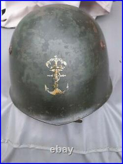 ORIGINAL Italian ww2 M33 Royal navy Helmet