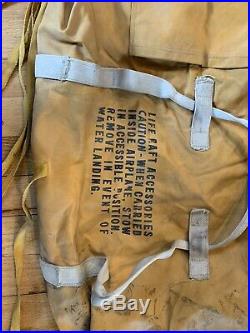 ORIGINAL WW2 USN LIFE RAFT RUBBERIZED BAG CASE SURVIVAL Jan 1944 B-17 Pilot Gear