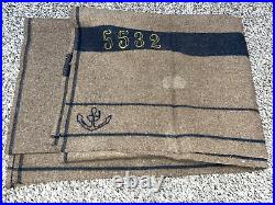 Old Antique Wool Sailor Blanket US Navy One of A Kind Rare