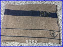Old Antique Wool Sailor Blanket US Navy One of A Kind Rare