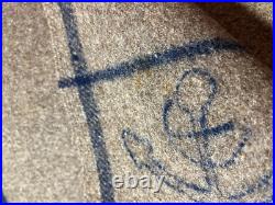 Old Antique Wool Sailor Blanket US Navy One of A Kind Rare