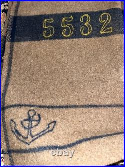 Old Antique Wool Sailor Blanket US Navy One of A Kind Rare