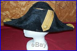 Old US Navy Bicorn Fore and Aft Naval Officers Hat WWI WWII WW1 WW2 USN Bicorne