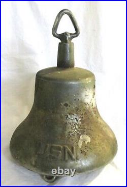 Old Usn Navy Us Navy Brass Ships Bell