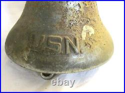 Old Usn Navy Us Navy Brass Ships Bell