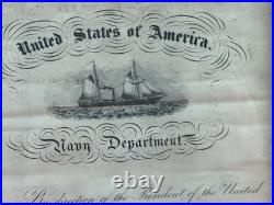 Original 1875 U. S. Navy Department Document Signed By Secretary Of The Navy