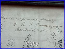 Original 1875 U. S. Navy Department Document Signed By Secretary Of The Navy