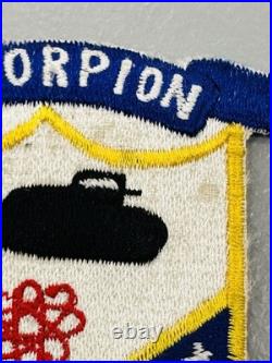Original 60s US Navy USS Scorpion SSN 589 Submarine Embroidered Full Color Patch