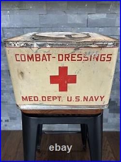 Original U. S. WWII US Navy Shipboard Medical Department Combat Dressing Box