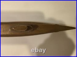 Original VTG US Brass Trench Art 12 Submarine Paperweight Hefty 3 lbs. 7.4 Oz