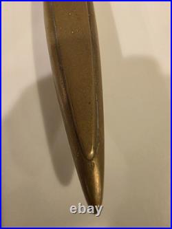 Original VTG US Brass Trench Art 12 Submarine Paperweight Hefty 3 lbs. 7.4 Oz