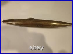 Original VTG US Brass Trench Art 12 Submarine Paperweight Hefty 3 lbs. 7.4 Oz