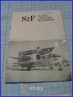 Original Vintage Usn Anti Sub Squadron S2f Airplane Captain Handbook