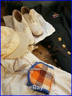 Original WW2 Royal Navy Officers Uniforms And Shoes