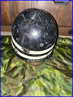 Original WW2 US Navy Shore patrol M1 Helmet Liner & SP Armband