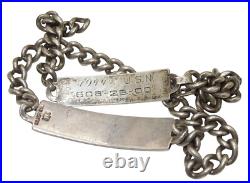Original WWII US Navy STERLING ID Bracelets Lot Admiralty Islands Pacific CA1