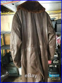 Original World War 2 Navy Leather Heated Flight Suit by Colvinex Size 40 US WWII