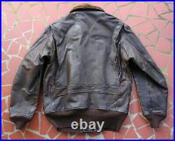 Original Ww-ii Usn M-422a Ed Church M-422 Leather Flight Jacket Large Size 42