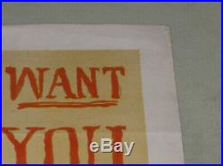 Original Wwi Recruiting Poster By Howard Christy I Want You For The Navy