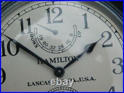 Original Wwii U. S. Navy Hamilton Chronometer Deck Watch Clock & Case Dated 1942