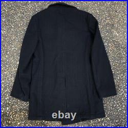 #P3 Vintage US Navy Military Pea Coat Overcoat Mens 40 Extra Long