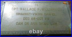 Perry W. Williamson Dr. Office military sign-military plaque and degree