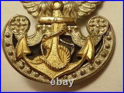 Poland Ww2 Original Gaunt Made Polish Navy Eagle Cap Badge Circa 1941