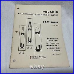 Polaris Missle U. S. Navy Weapon System Fact Sheet/Photos Lot 9