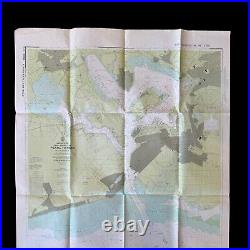 RARE! 1972 U. S. Navy Pearl Harbor FORD ISLAND U. S. Military Battleship Sub Map