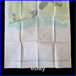 RARE! 1972 U. S. Navy Pearl Harbor FORD ISLAND U. S. Military Battleship Sub Map