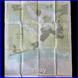 RARE! 1972 U. S. Navy Pearl Harbor FORD ISLAND U. S. Military Battleship Sub Map