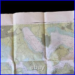 RARE! 1972 U. S. Navy Pearl Harbor FORD ISLAND U. S. Military Battleship Sub Map