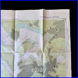 RARE! 1972 U. S. Navy Pearl Harbor FORD ISLAND U. S. Military Battleship Sub Map