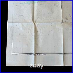 RARE! 1972 U. S. Navy Pearl Harbor FORD ISLAND U. S. Military Battleship Sub Map