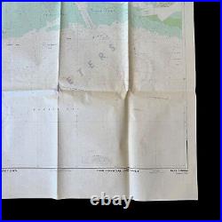 RARE! 1972 U. S. Navy Pearl Harbor FORD ISLAND U. S. Military Battleship Sub Map