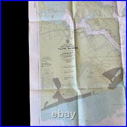 RARE! 1972 U. S. Navy Pearl Harbor FORD ISLAND U. S. Military Battleship Sub Map