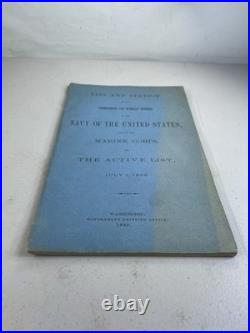 RARE Navy List And Station United States To July 1896 Book US USN Marines 61F54
