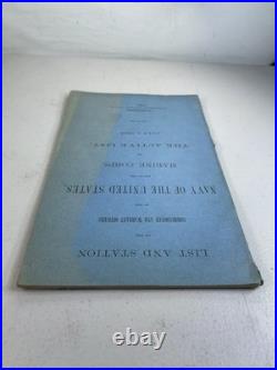 RARE Navy List And Station United States To July 1896 Book US USN Marines 61F54