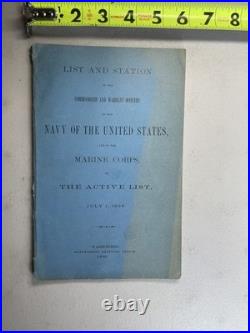 RARE Navy List And Station United States To July 1896 Book US USN Marines 61F54