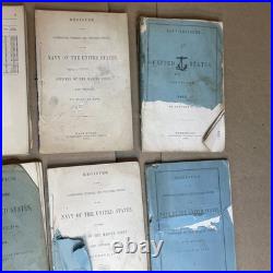 RARE Navy Register Of The United States Lot 1800s Book US USN Marines 18F91