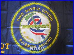 RARE TOMAHAWK CRUISE MISSILE UNITED STATES NAVY TQM 1990 FLAG (3x5)+USBI BINDER
