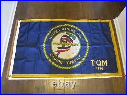 RARE TOMAHAWK CRUISE MISSILE UNITED STATES NAVY TQM 1990 FLAG (3x5)+USBI BINDER